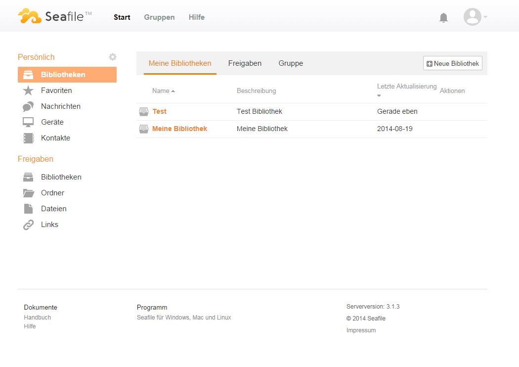 Seafile Screenshot