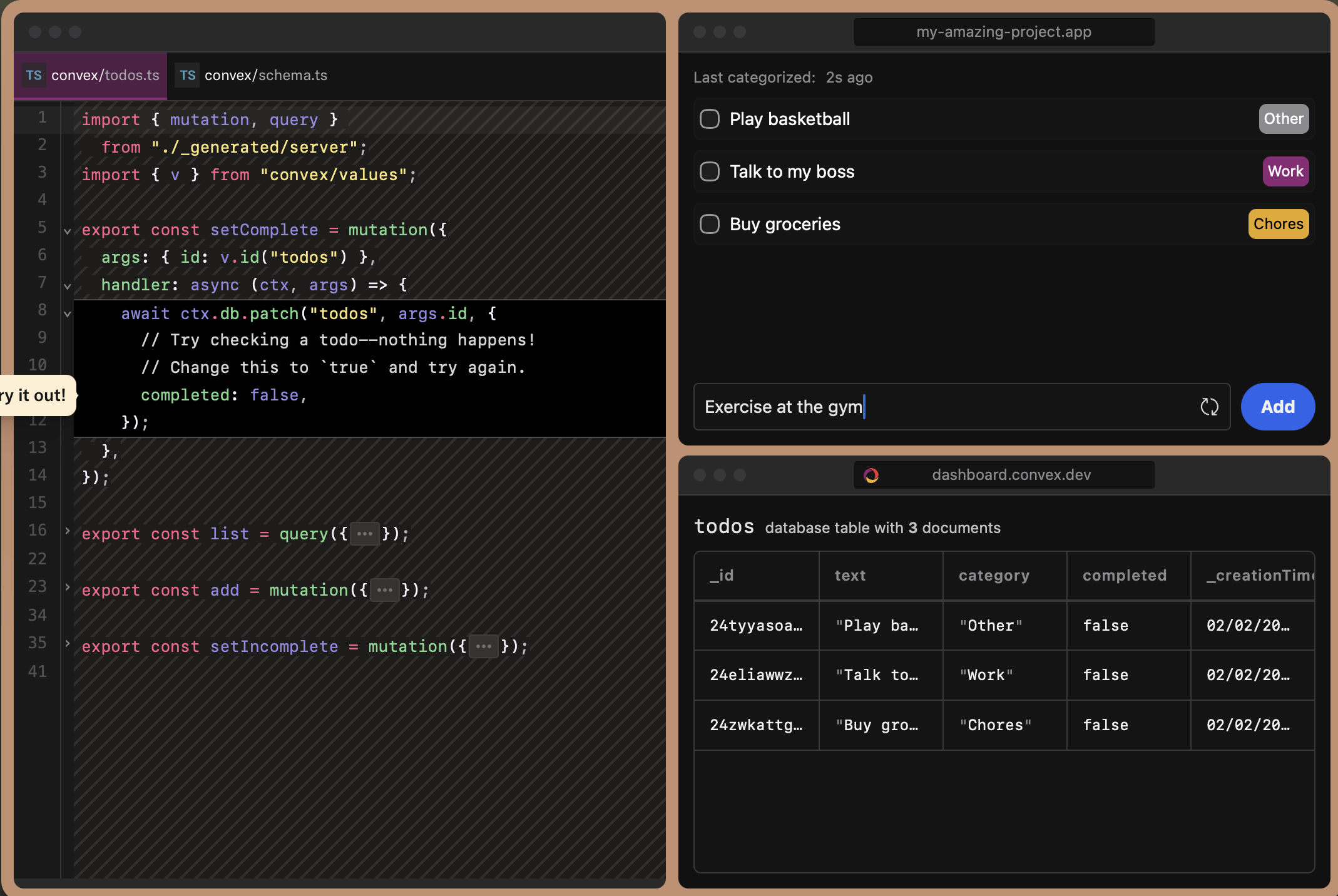 Convex Screenshot